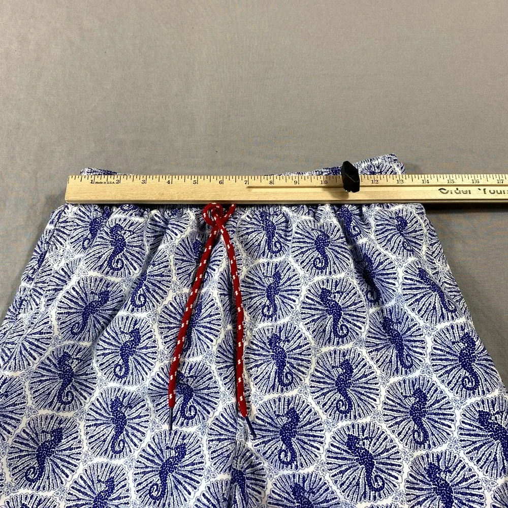 Nat Nast Swim Trunks Mens‎ Small Blue Seahorse Mesh Lined Shorts Bathing Suit